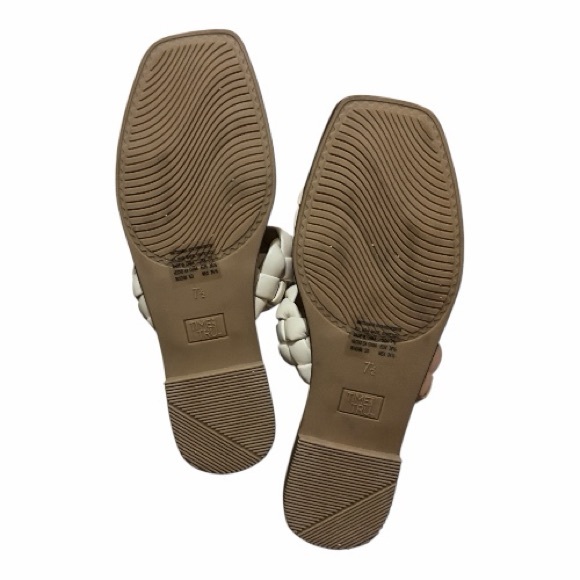 Time and Tru Beige Braided Women's Sandals - Picture 2 of 4